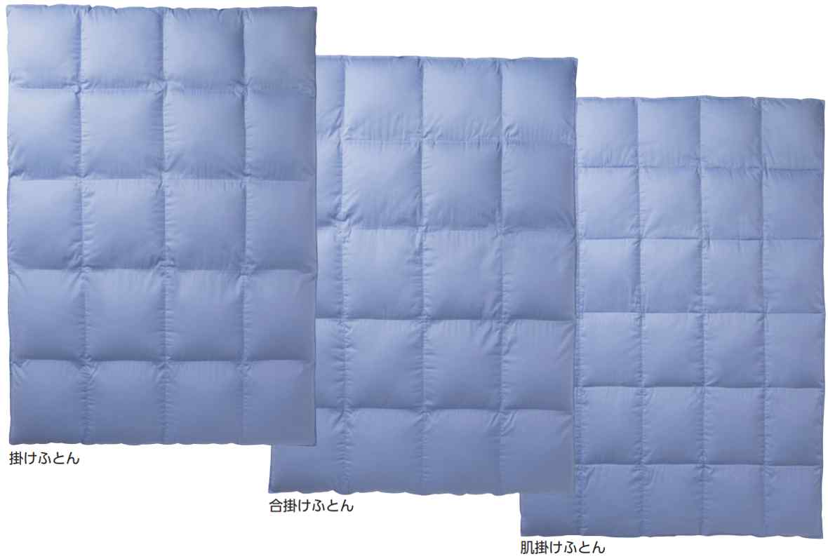 サイズと厚みを選ぶ西川ゴア羽毛布団PWグースD90%NP2651日本製