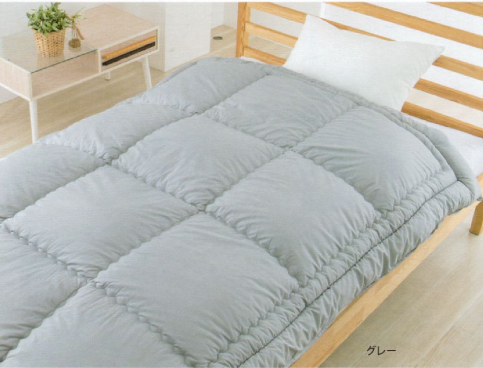 CELINE】キルティングタオルケット ベージュ×ブラウン 綿100％ 毛布