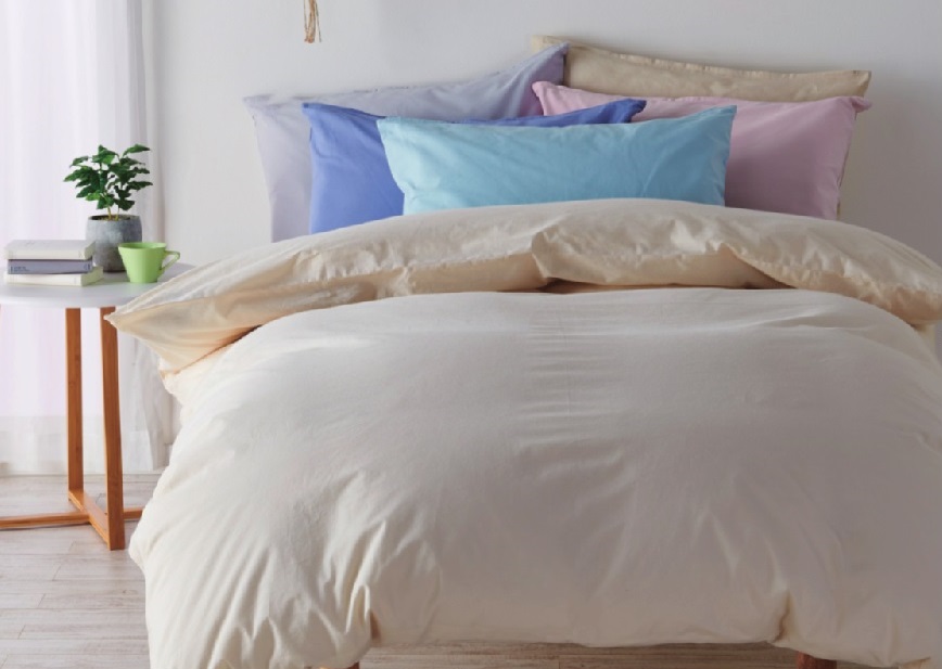 西川羽毛布団用カバーずれにくくひも留め不要の快適綿100%CT4007