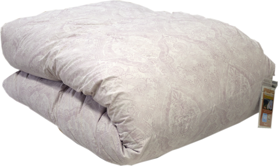 ダウン93％羽毛布団上級二層キルト150x210cmロマンス小杉日本製