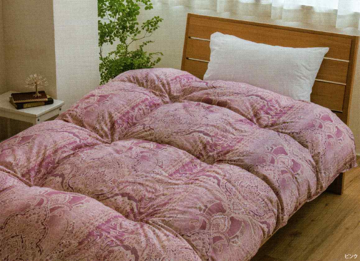 極寒を越冬羽毛布団ポーランドマザーグースD95%100単超長綿二層Quilt山甚日本製